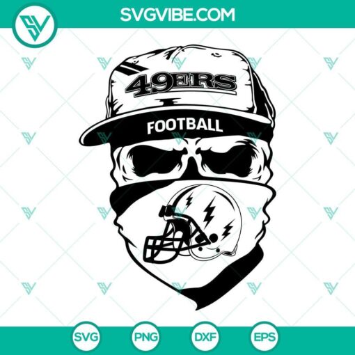 francisco 49ers skull svg 49ers football svg png dxf eps cut files 9 mockup