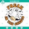 Funny Halloween spooky SVG file with "Freak In The Sheets With Ghost" design. Perfect for Halloween craft projects.