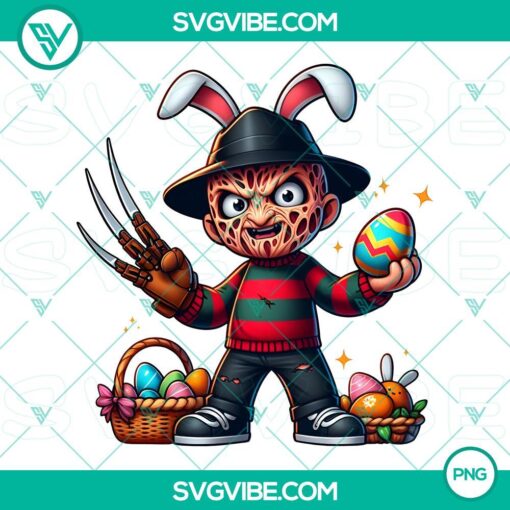 freddy krueger happy easter day png easter bunny horror killer png mockup 1