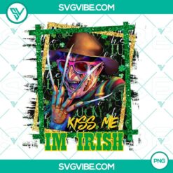 Freddy Krueger Horror Character PNG File, Kiss Me I&rsquo;m Irish PNG Download, Freddy Krueger St Patricks Day PNG Files