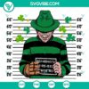 Freddy Krueger St. Patrick's Day horror movie themed SVG file with shamrock, PNG, EPS, and DXF formats for download.