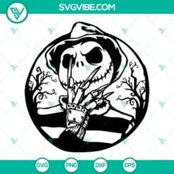 Halloween, SVG Files, Jack Skellington Wreath SVG Files PNG DXF EPS Clipart 4