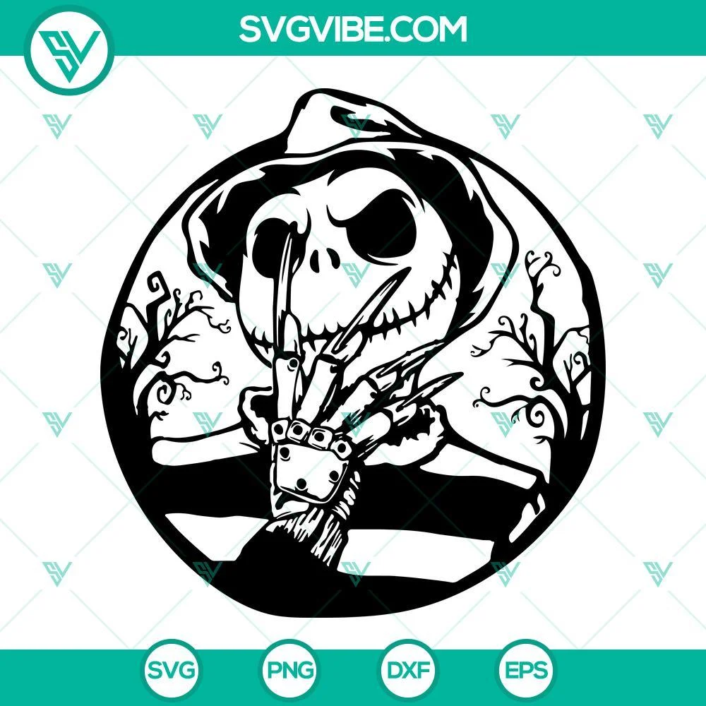 Halloween, SVG Files, Freddy Skellington SVG File, Jack Skellington SVG 1