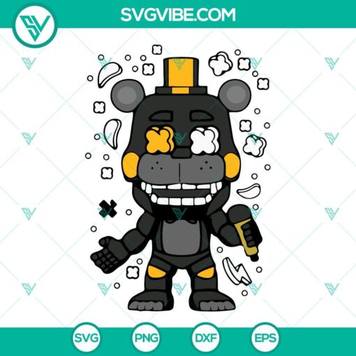 freddy svg fnaf svg five nights at freddys svg png dxf eps cut files 4 mockup