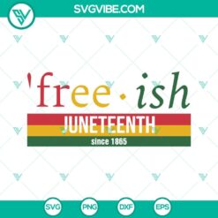 Juneteenth, SVG Files, Free Ish Juneteenth Since 1865 SVG Download, Freedom Day 16