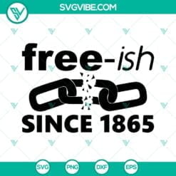 Juneteenth, SVG Files, Free-ish Since 1865 SVG File, Juneteenth Free Ish Since 7