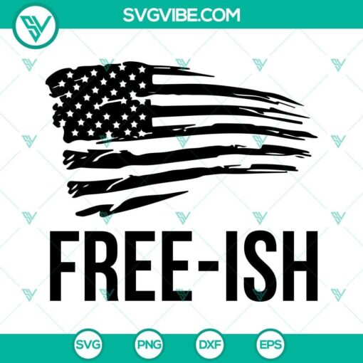 free ish since 1865 usa distressed flag svg usa flag juneteenth svg freeish svg 7 mockup