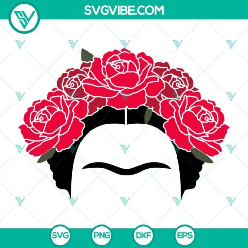 frida kahlo florals svg frida kahlo mexican artist svg png dxf eps mockup