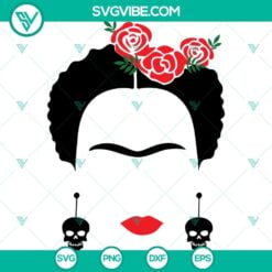 SVG Files, Trending, Frida Kahlo SVG File, Frida Skull SVG File PNG DXF EPS 2