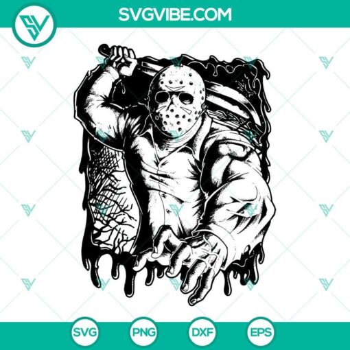 friday the 13th svg jason voorhees svg horror movie killers svg halloween svg png dxf eps cut files for cricut silhouette 9 mockup