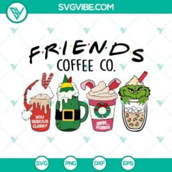 Christmas, SVG Files, Friends Coffee Co Christmas SVG Images, Friends Christmas 2