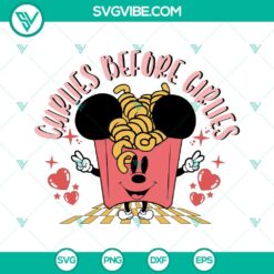 Fries Before Guys SVG Images, Curlies Before Girlies SVG File, Mickey Minnie 2