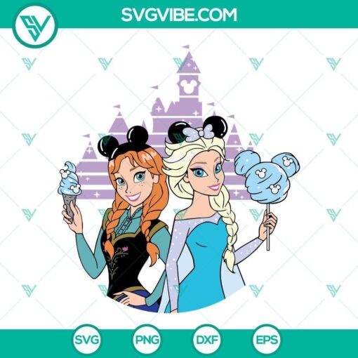 frozen elsa and anna svg frozen svg disneyland ears svg disney princess svg 1 mockup