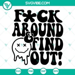 Fuck Around And Find Out Retro SVG Image, Skeleton Hand Rock SVG Files, 2