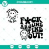 Mom Club Smiley SVG design, with "Fuck Around And Find Out" text, available for instant download in multiple formats like PNG, DXF, and EPS.