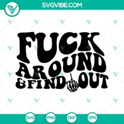 Mom Club themed SVG download with "Fuck Around And Find Out" design for Cricut projects, in PNG, DXF, and EPS formats.