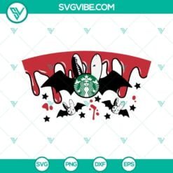 Halloween, Musics, Starbucks Cup Wrap, SVG Files, Full Wrap Bad Bunny Halloween 20