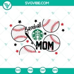 Baseball, Starbucks Cup Wrap, SVG Files, Full Wrap Baseball Mom Starbucks Cup 7