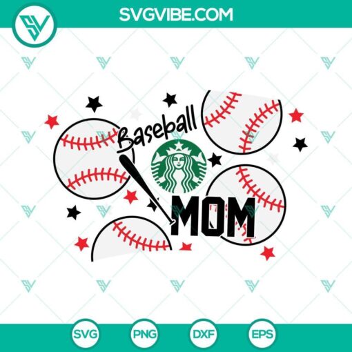 full wrap baseball mom starbucks cup svg starbucks mom svg baseball cup svg starbucks mom life svg 7 mockup