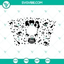 Halloween, Starbucks Cup Wrap, SVG Files, Full Wrap Hocus Pocus Starbucks Cold 2