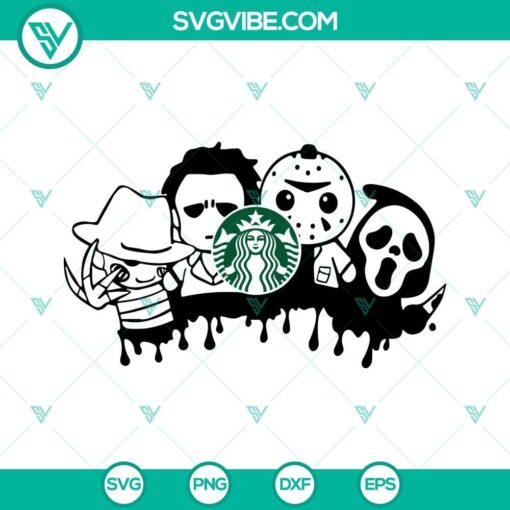 full wrap horror movies starbucks cup svg halloween full wrap for starbucks cold cup svg 9 mockup