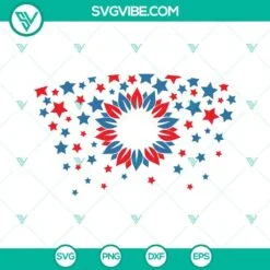 4th Of July, Starbucks Cup Wrap, SVG Files, American Flag Starbucks Cup SVG 4