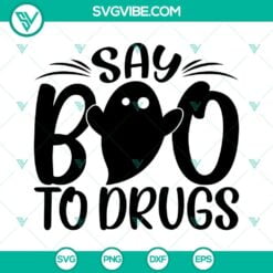 Awareness, SVG Files, Funny Red Ribbon Week SVG File, Say Boo To Drugs SVG 2