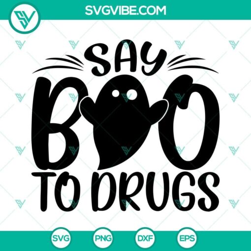 funny red ribbon week svg say boo to drugs svg drug free svg red ribbon week awareness svg 8 mockup