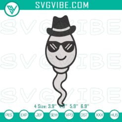 Embroidery Designs, Funny Sperm With Sunglasses Embroidery Designs, We Used To 2