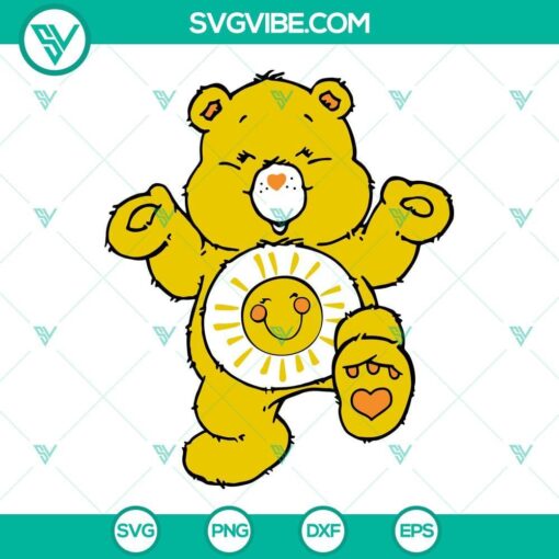 funshine bear svg care bears svg yellow sunshine bear cartoon svg png dxf eps cut files 7 mockup