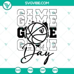 Basketball, Sports, SVG Files, Game Day Basketball SVG Files, Game Day Vibes 17