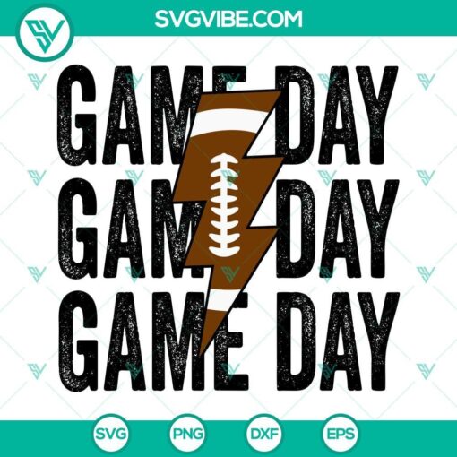 game day football svg distressed lightning bolt svg 3 mockup