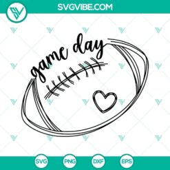 Game Day Football SVG download for crafts, featuring football and game day elements in football SVG file. Perfect for sports fans.