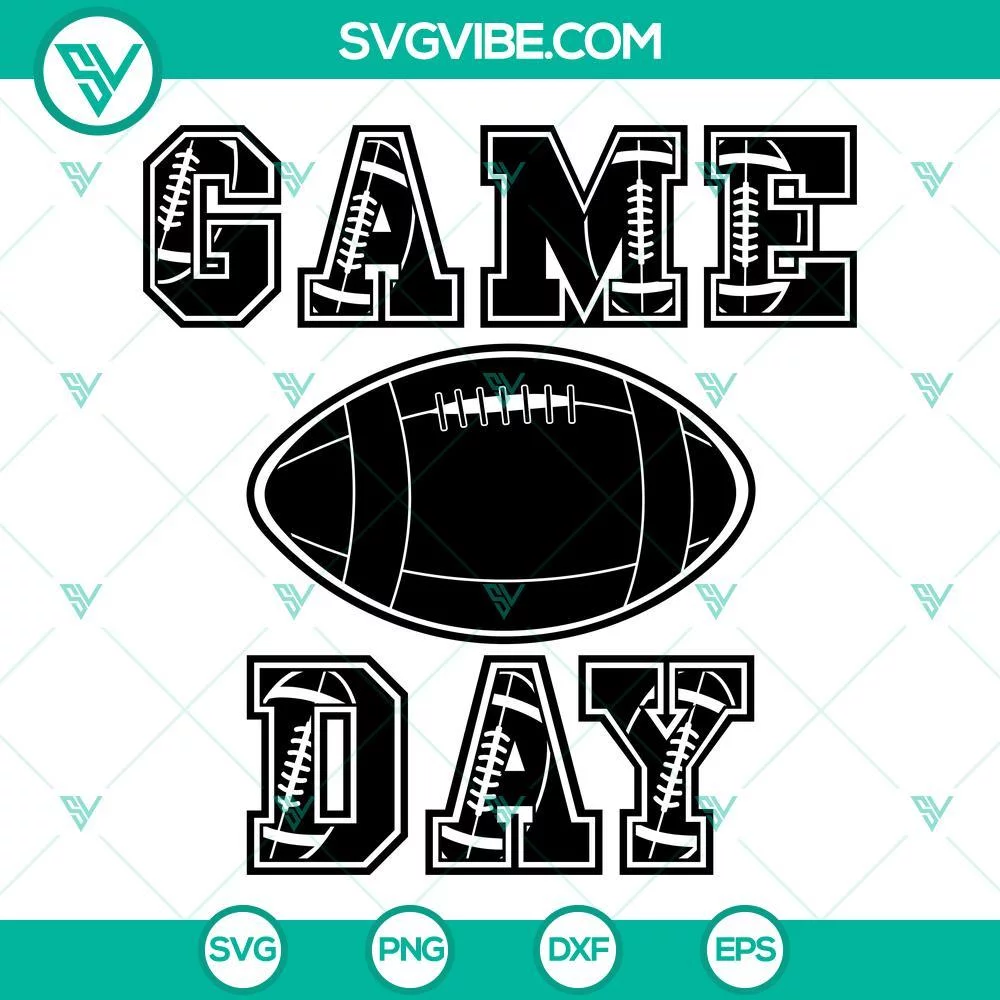 Football, Sports, SVG Files, Game Day Football SVG Files, Game Day SVG Images, 1