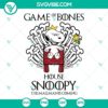 Game Of Bones Snoopy SVG file with Peanuts characters in PNG, DXF, EPS formats for Cricut machines.