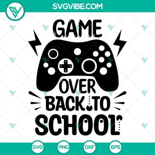 game over back to school svg boy back to school svg first day of school svg 7 mockup