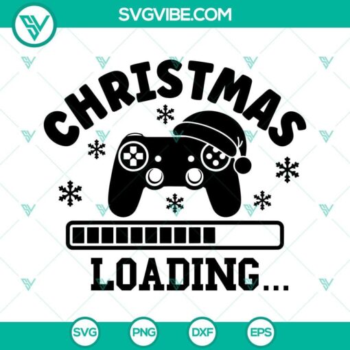 gamer christmas loading svg funny christmas playstation svg png dxf eps cut files 6 mockup