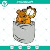 Garfield in the pocket digital design download for shirt, SVG file format with PNG, DXF, EPS options.