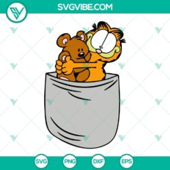 Garfield In The Pocket SVG Download, Garfield SVG Files PNG DXF EPS For Shirt