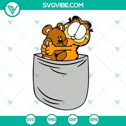 garfield in the pocket svg garfield svg png dxf eps for shirt 8 mockup