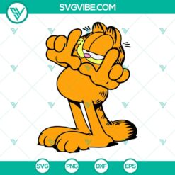 Garfield and Odie SVG cartoon bundle featuring downloadable files in PNG and DXF formats for digital use.