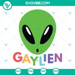 LGBT, SVG Files, Gaylien SVG Files, Alien Head SVG Images, LGBT Flag SVG Images 24