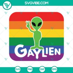 LGBT, SVG Files, Gaylien SVG File, LGBT Rainbow Flag SVG Download, Alien LGBT 23