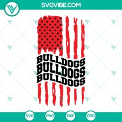 Football, Sports, SVG Files, Georgia Bulldogs American Flag SVG Images, 5