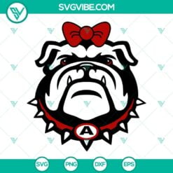 Sports, SVG Files, Georgia Bulldogs Bow SVG Image, Georgia Bulldogs Girl SVG 12