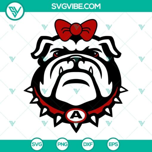 georgia bulldogs bow svg georgia bulldogs girl svg georgia dog bow svg 2 mockup