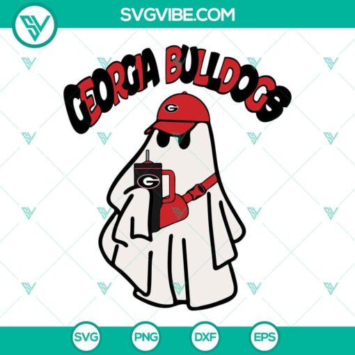 georgia bulldogs football boo jee ghost halloween svg png dxf eps files 1 mockup