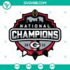 Georgia Bulldogs National Champions SVG Bundle featuring Back to Back design, perfect for crafting projects and fan merchandise.