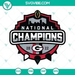 Football, Sports, SVG Files, Georgia Bulldogs National Champions SVG Files, 3