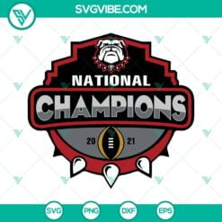 Football, Sports, SVG Files, Georgia Bulldogs National Champions SVG Images PNG 4